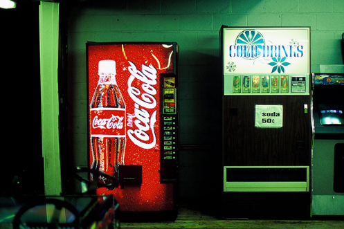 Photo of vending machines at Hampton Beach by Al Belote