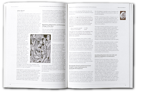 Population Report - spread design by Al Belote